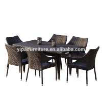 Outdoor table and chair patio leisure rattan chair combination outdoor large terrace simple dining table and chair open-air ratt