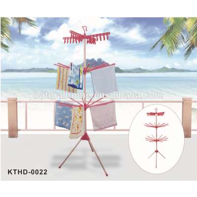 Steel tube folding PP ABS plastic clothes hanger stand towels socks lingerie children clothes hanger free standing dryer