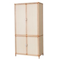 MDF board PE-coated aluminium tube wardrobe storage cabinet clothes hanger