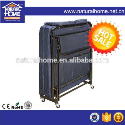 Good Quality Foldable Single Bed with Wheels