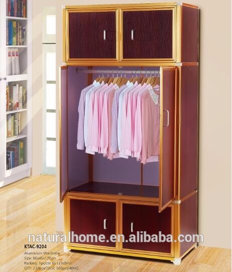 High quality space saving home furniture bedroom wardrobe Aluminium cabinet