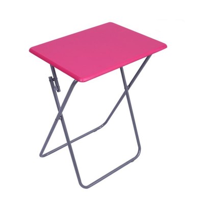 Hot Pink MDF Foldable Desk Portable Small Folding Table